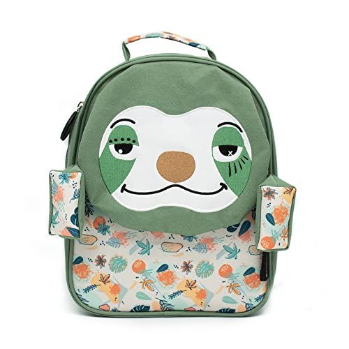 LES DEGLINGOS - Sac à dos enfant original 32CM Chillos le Paresseux - Idéal pour l'école ou les balades - Dès 18 mois - Vert