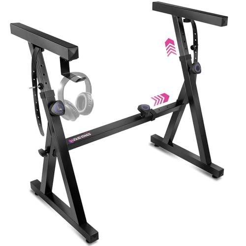 Liquid Stands Plixio Support de piano robuste style Z entièrement réglable et portable (standard)
