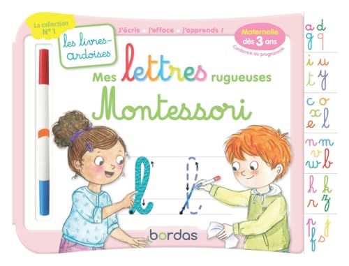 Les Livres-ardoises - Mes lettres rugueuses Montessori - Maternelle PS-MS-GS (3-6 ans)