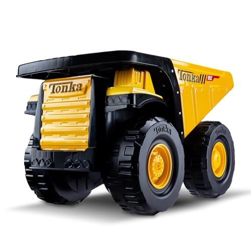Steel Classics Super Camion-benne ultra-robuste, Tonka, Basic Fun, 06089, Jouets de construction pour enfants, Jouets de véhicules pour le jeu créatif, cadeau pour garçons et filles à partir de 3 ans