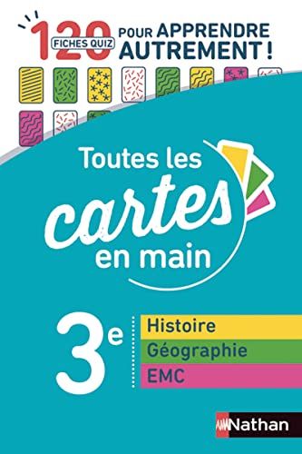 Histoire-Géographie - EMC (Enseignement moral et civique) 3e - Toutes les cartes en main - Fiches quiz Brevet - Brevet 2026