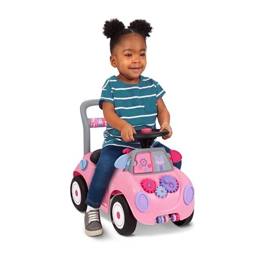 Radio Flyer Voiture créative, Jouet à Monter Assis ou Debout pour Tout-Petits, âgés de 1 à 3 Ans, Jouet à Monter Rose pour Enfants