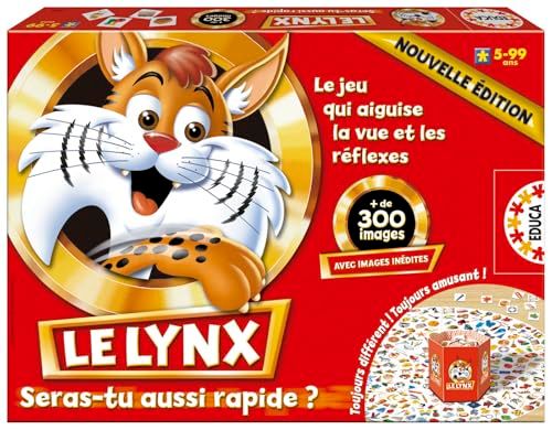 Educa - Le Lynx 300 Images : Jeu de Société Visuel | Rapide, Éducatif et Amusant | Idéal Famille et Cadeau Original | pour Enfants de 5 à 11 Ans (15346)