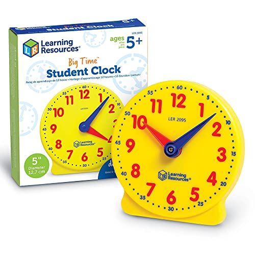 Learning Resources : Montessori Bois pour Apprendre l’Heure : Jouet Éducatif Enfant 5+ : Idée Cadeau Noël : Ludique & Pédagogique