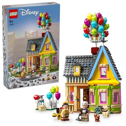 LEGO Disney et Pixar La Maison de « Là-Haut » Jouet avec Ballons - Figurines Carl, Russell et Doug, Maquette Collection pour Filles et garçons, Idée Cadeau Iconique 43217