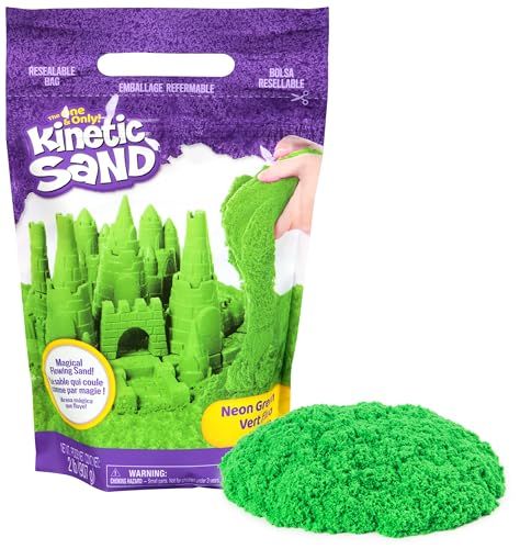 Kinetic Sand, Coffret Swirl N' Surprise avec 907 g de sable modelable rouge, bleu, vert et jaune et 4 outils, Jouets sensoriels pour les enfants à partir de 3 ans