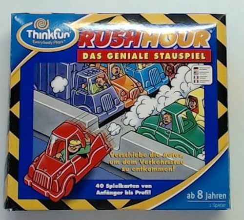 ThinkFun Rush Hour® - Le Jeu de logique ingénieux pour Enfants et Adultes à partir de 8 Ans - Comprend 10 tâches supplémentaires - Édition spéciale Amazon