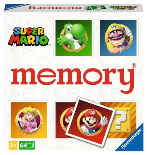 Ravensburger - Jeu Educatif - Grand Memory® - Super Mario - Un Premier Jeu éducatif mêlant Observation, Association et mémorisation - A partir de 3 Ans - 20925