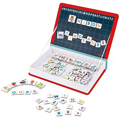 Janod - Magneti'Book Alphabet - Jeu Éducatif Magnétique 142 Pièces -Version Française - Dès 3 Ans, J02711