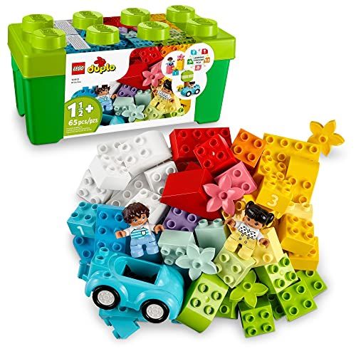 Lego Duplo Classic Brick Box 10913 First Lego Set with Storage Box, Great Educational Toy for Toddlers 18 Months and up, New 2020 (65 Pieces)
