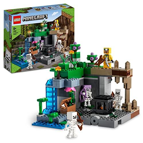 LEGO Minecraft Le Donjon du Squelette - Jouet de Construction avec Figurine de Squelette et Accessoires Grotte, Jeu Éducatif pour Gamers - Idée Cadeau pour Enfants Garçons et Filles dès 8 Ans 21189