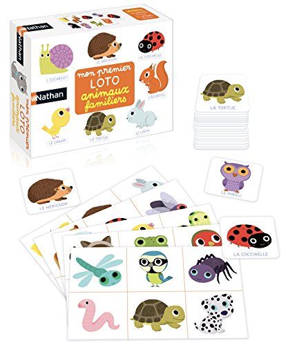 Nathan - Mon Premier Loto Animaux Familiers - Découvrir et Nommer - Jeu Educatif - A Jouer Seul ou en Famille - Pour Enfants dès 2 ans