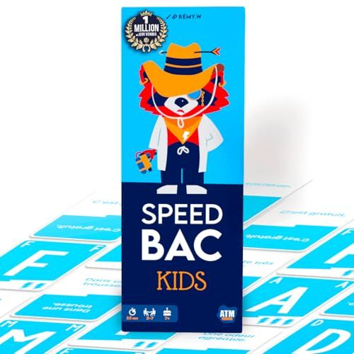 ATM Gaming Speedbac Kids - Jeu de société Enfants - Parfait pour Mettre l'ambiance en Famille - 2 à 7 Joueurs - Grand Prix du Jouet 2024 - A Partir de 7 Ans