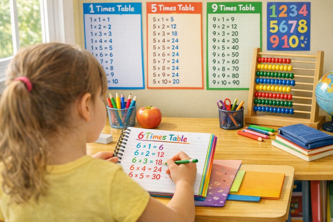 Apprendre les tables de multiplication