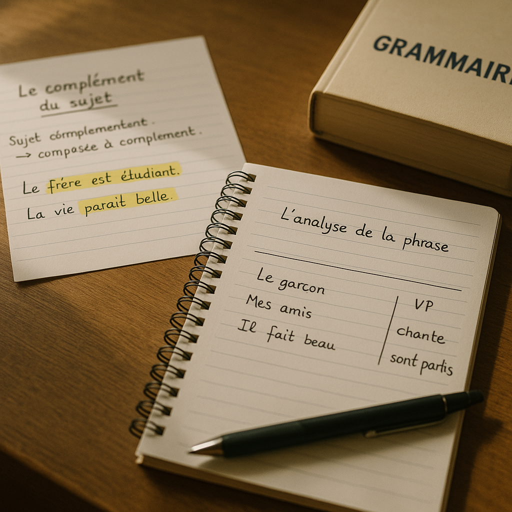 Attribut du sujet : exercices corrigés faciles et complets
