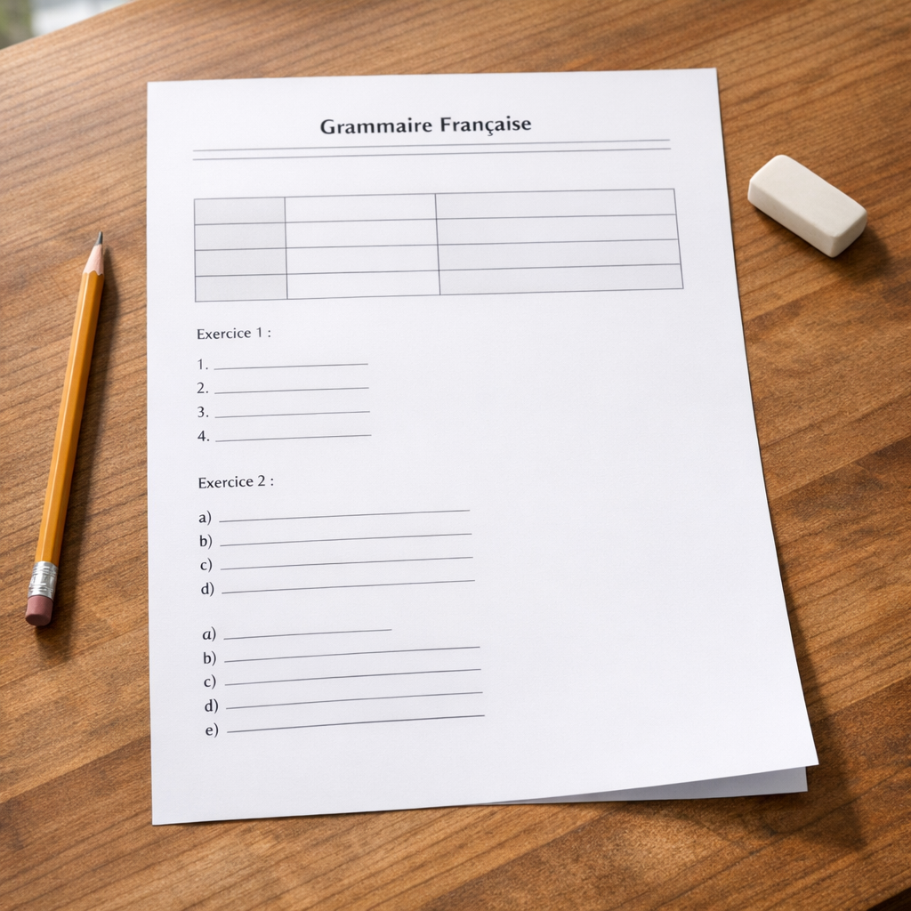 Conjugaison d’essuyer en CM2 : évaluation à imprimer