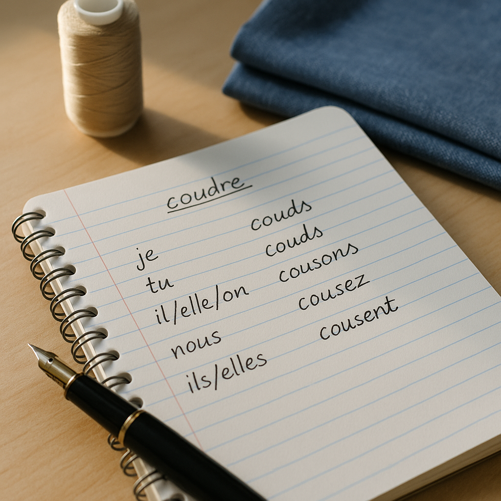 Coudre conjugaison : les formes à retenir sans erreur