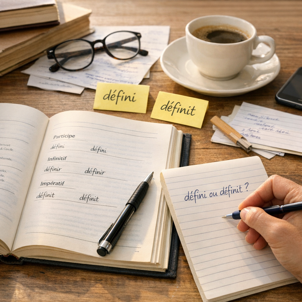 Participe, infinitif et impératif&nbsp;: comprendre défini ou définit