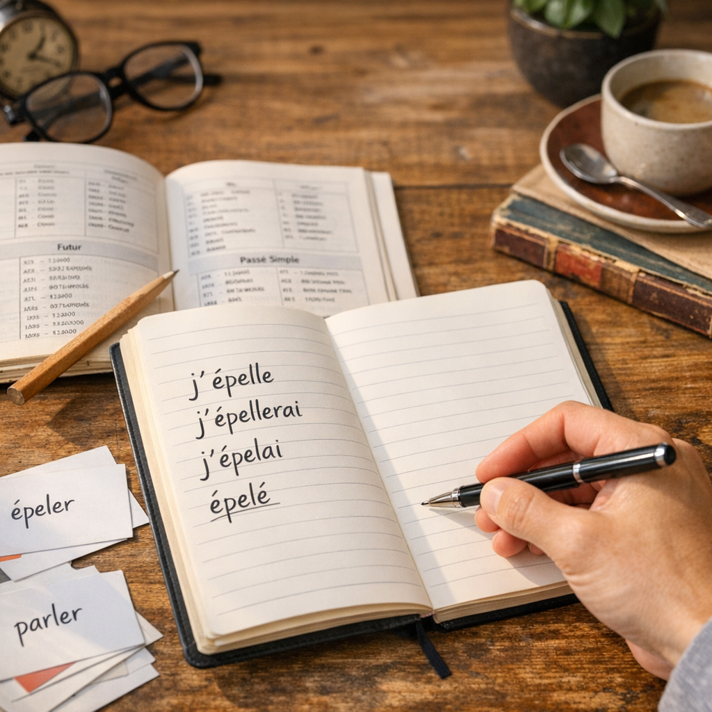 Exemples résolus : présent, futur, passé simple et participe passé
