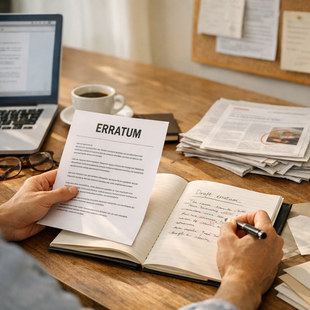 Comment faire un erratum et le publier&nbsp;?