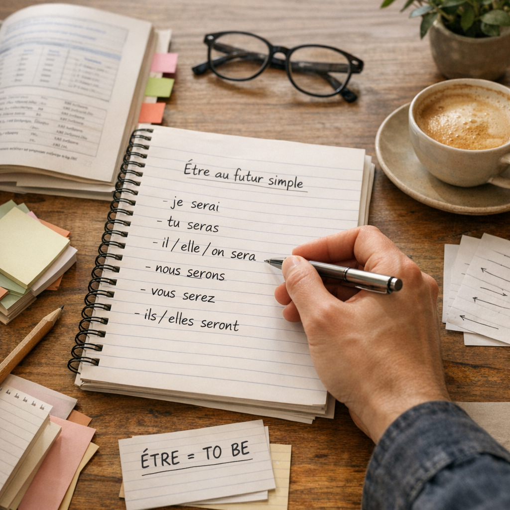 Méthode pas à pas pour conjuguer être au futur simple