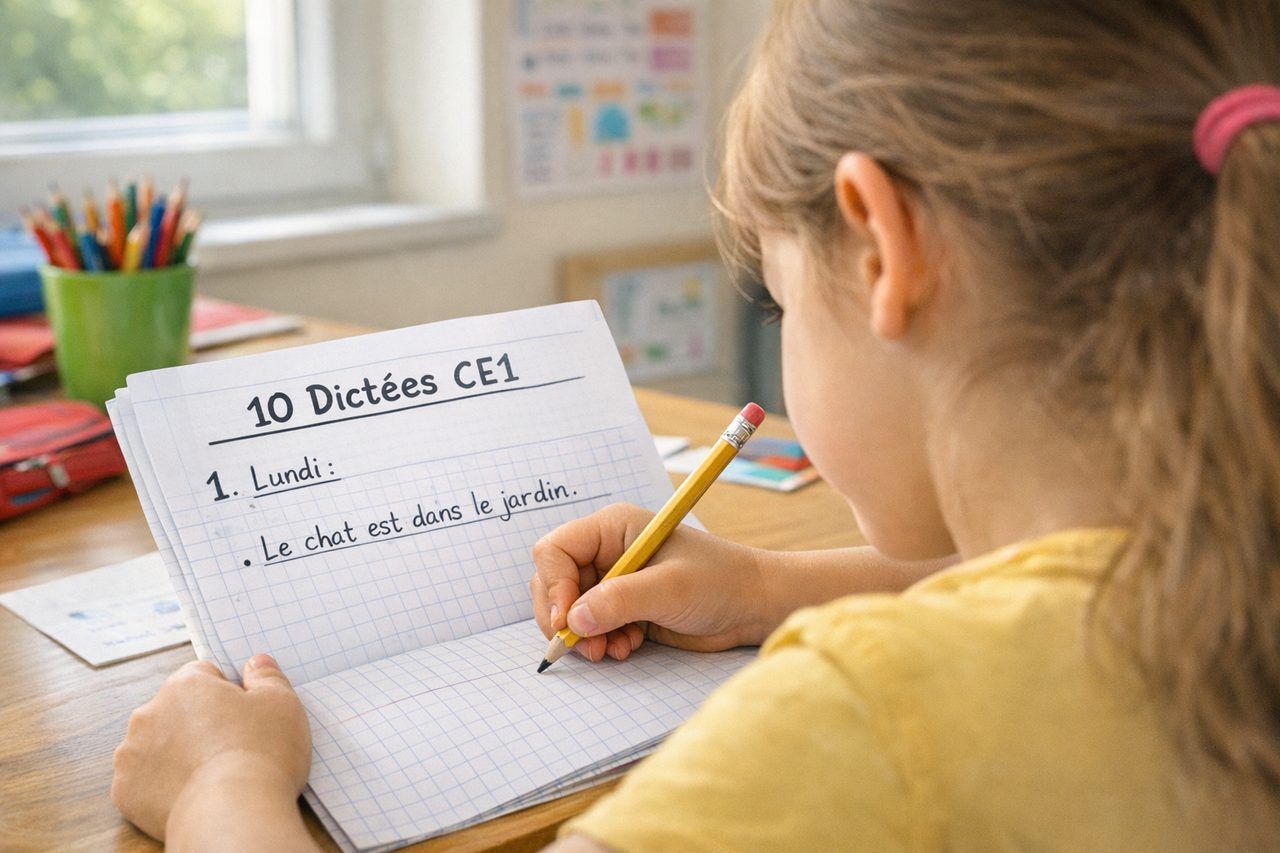 Exercices 10 dictée ce1 avec corrigé PDF gratuit