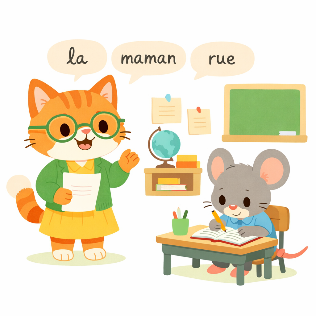 Dictée préparée CP sur le son [ou] : 3 niveaux + grille de correction