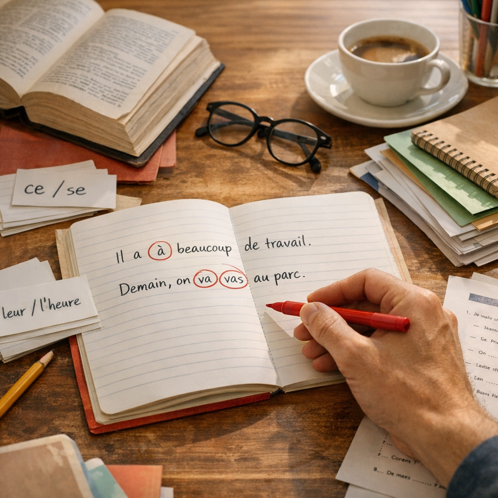 Exemples résolus&nbsp;: choisir le bon homophone sans hésiter