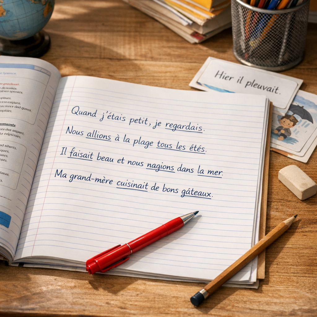 Exemples résolus : l’imparfait de l’indicatif en phrases