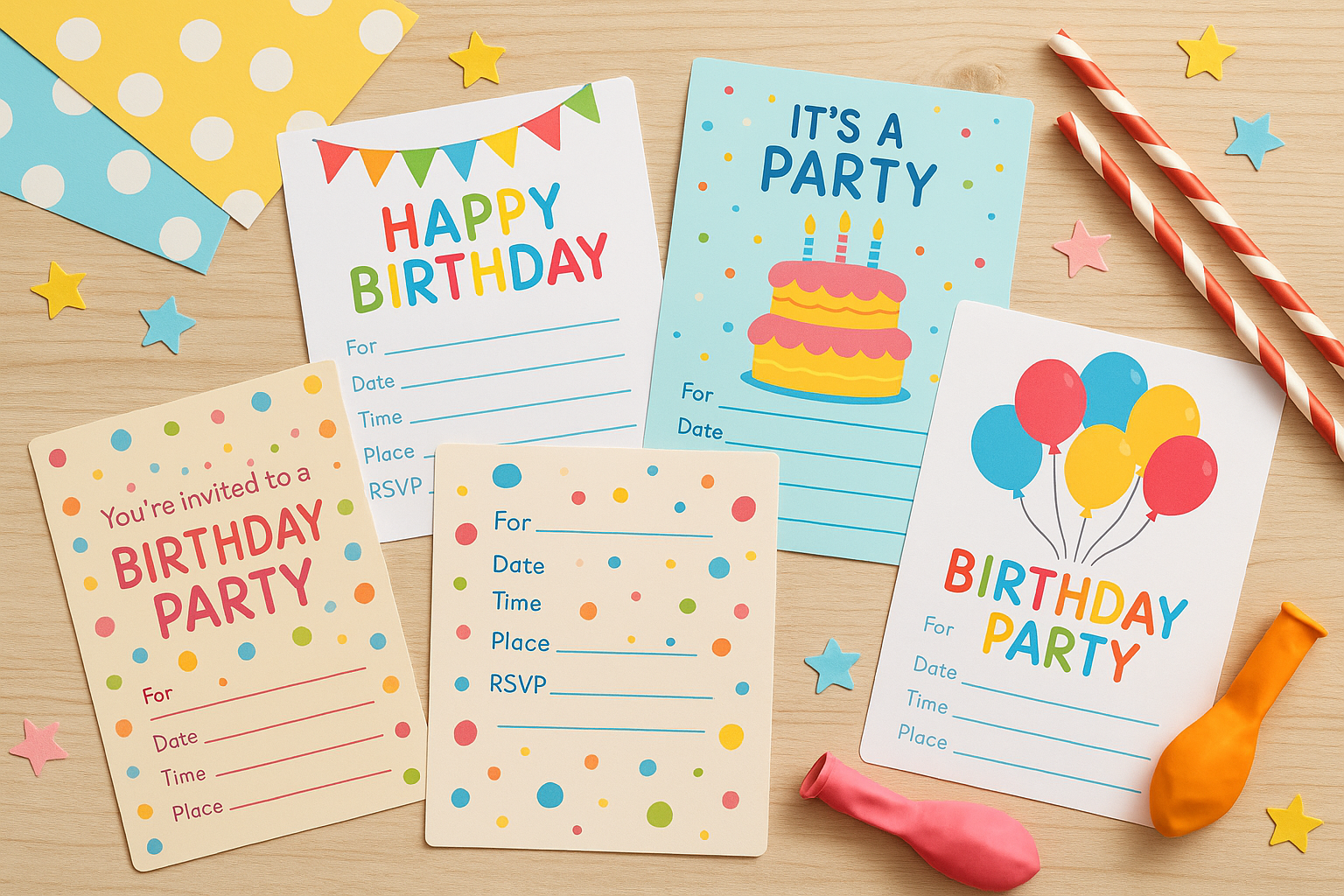 Invitation anniversaire : nos cartes gratuites à imprimer
