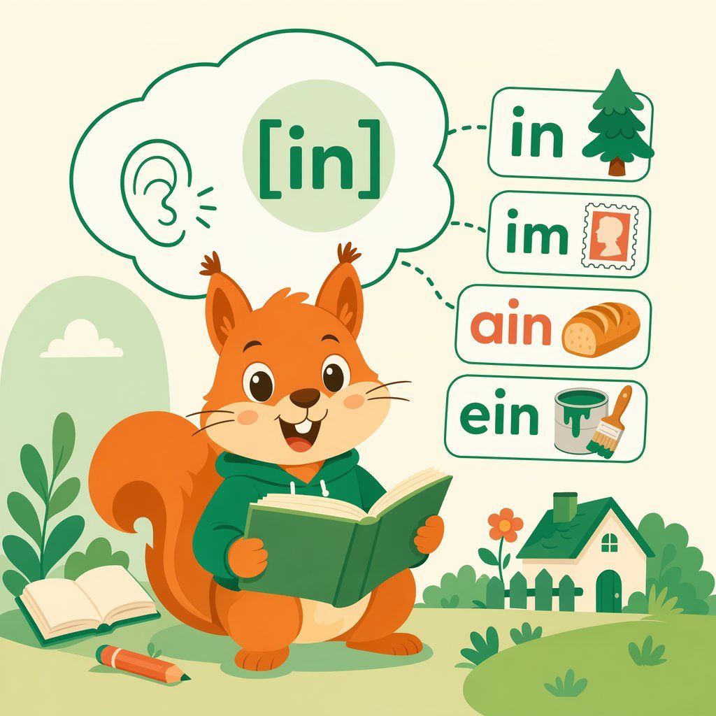Lecture du son [in] : graphies in, im, ain, ein