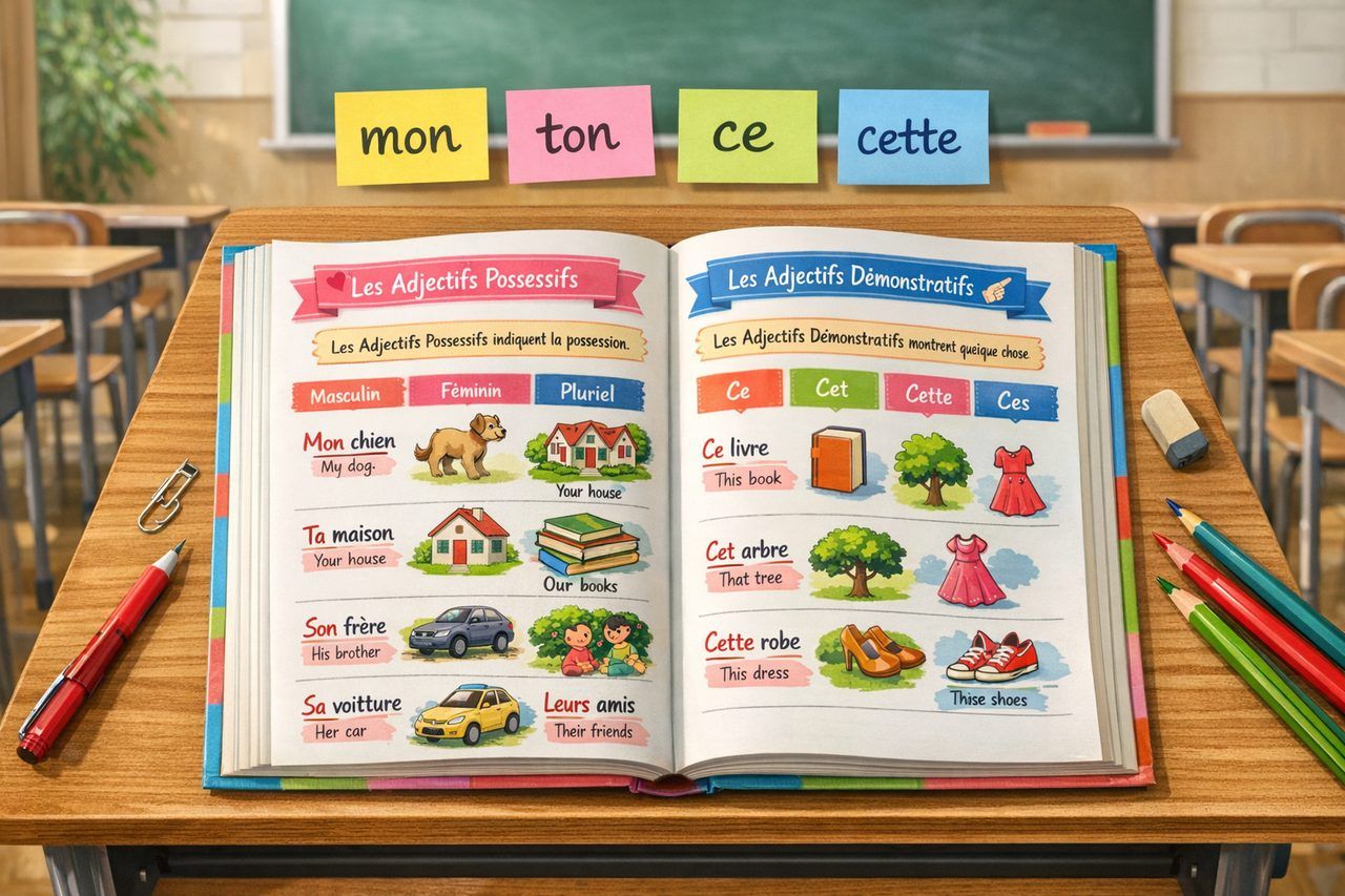 Les déterminants : articles possessifs démonstratifs