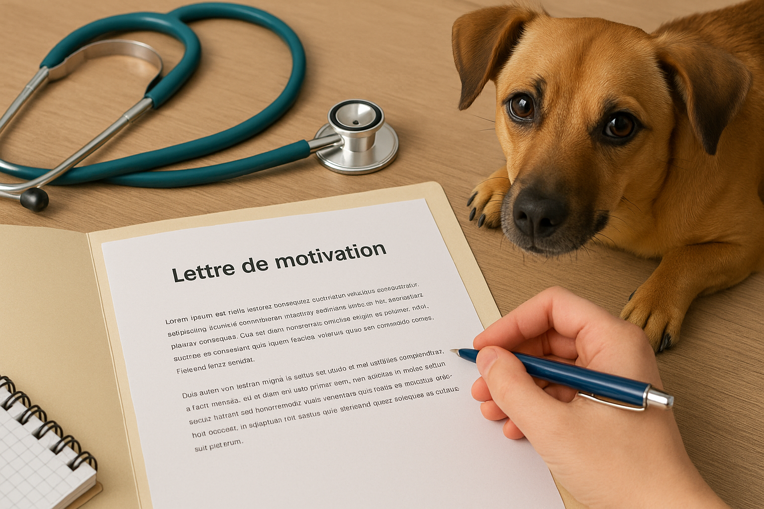 Lettre de motivation pour un stage de 3ème en cabinet vétérinaire : exemple et conseils