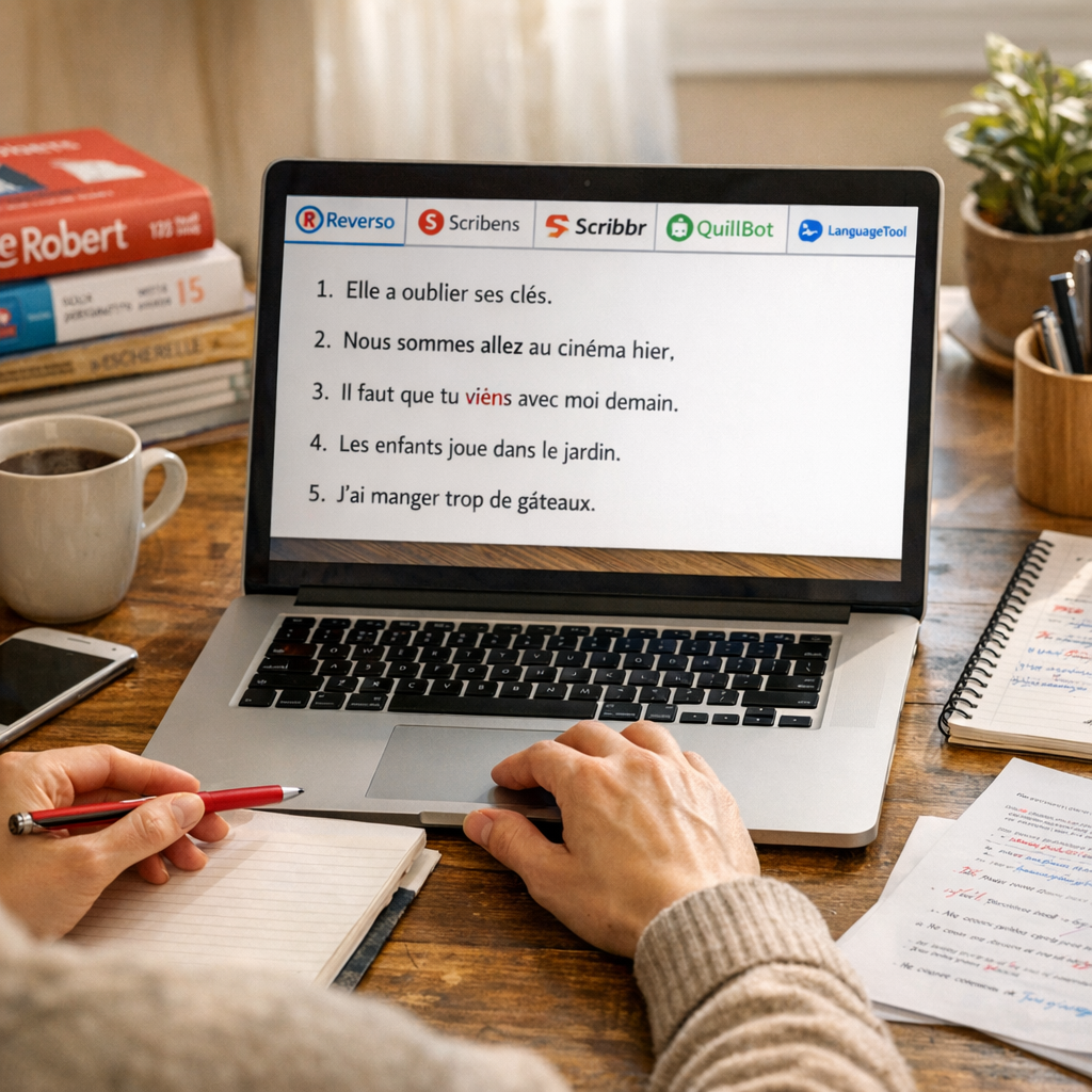 Test réel&nbsp;: 5 phrases fautives face à Reverso, Scribens, Scribbr, QuillBot et LanguageTool
