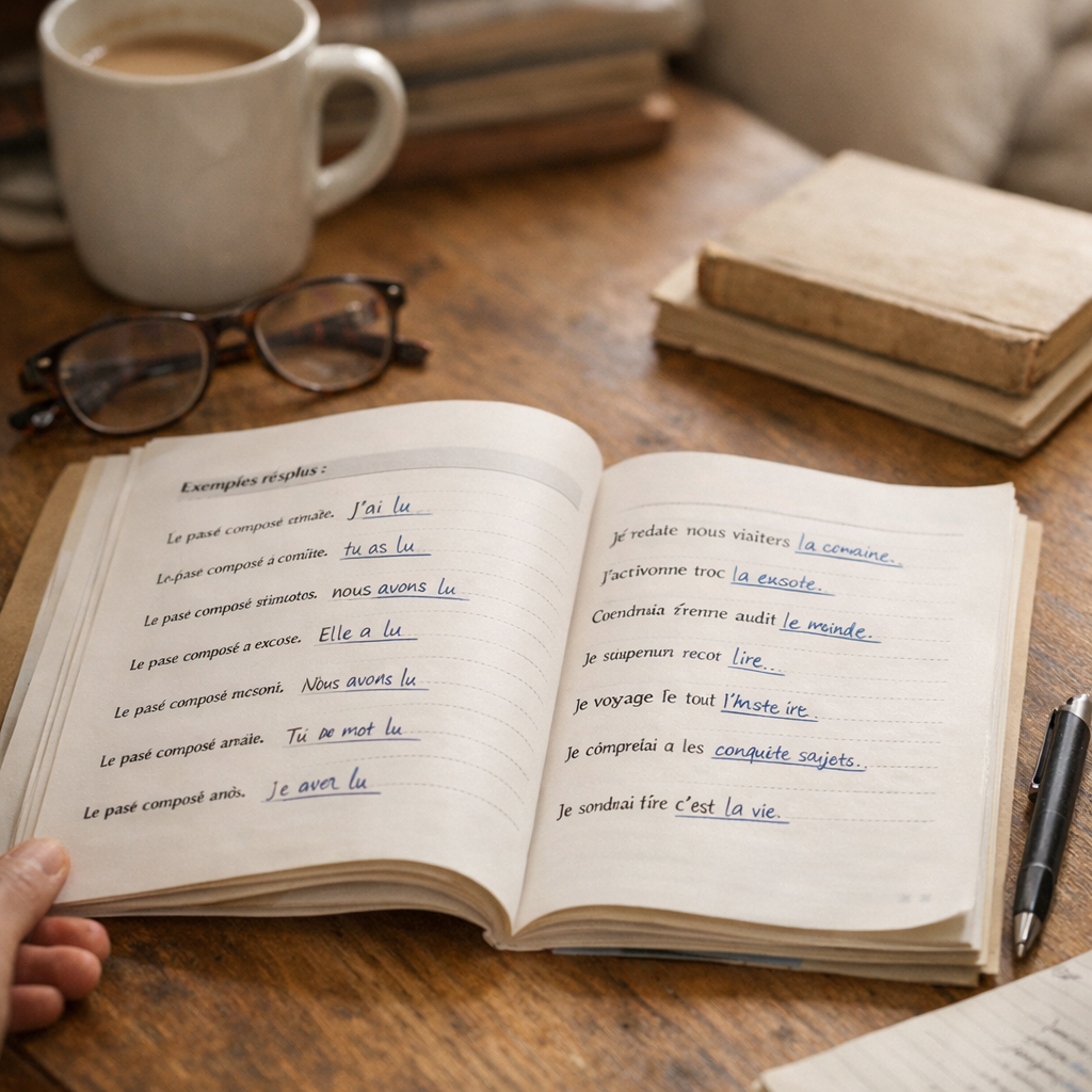 Exemples résolus&nbsp;: lire à l’indicatif passé composé