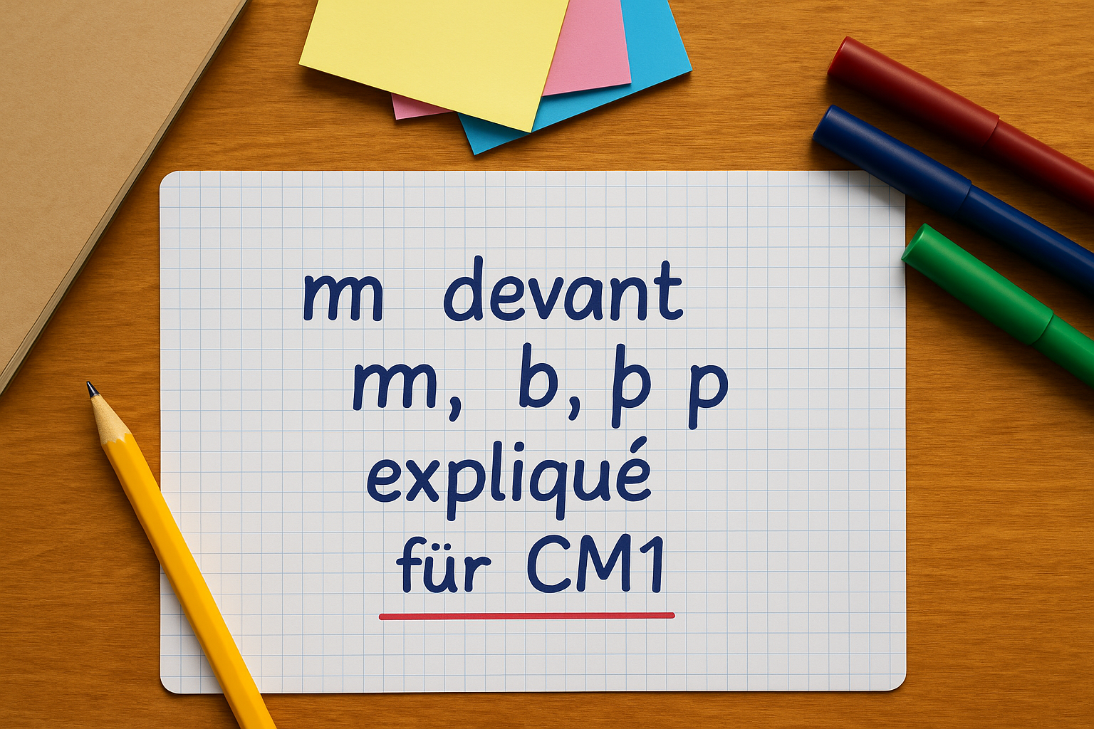 Règle d’orthographe : m devant m, b, p expliquée pour le CM1