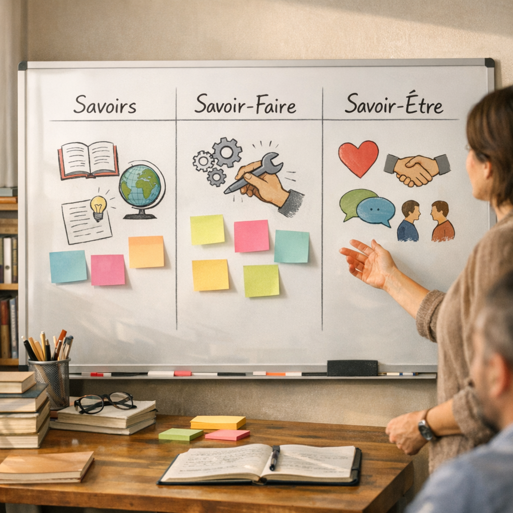 Savoirs, savoir-faire, savoir-être&nbsp;: le tableau qui évite les confusions