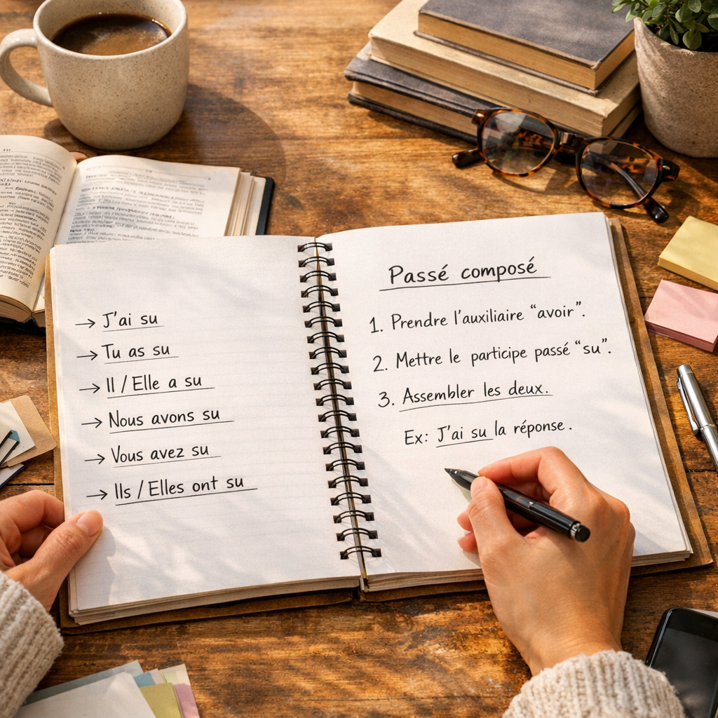 Méthode pas à pas pour conjuguer savoir au passé composé