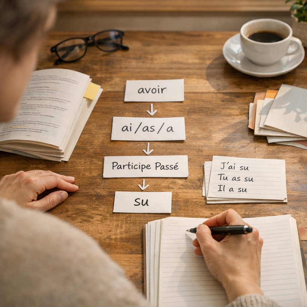 Méthode pas à pas pour conjuguer savoir au passé composé