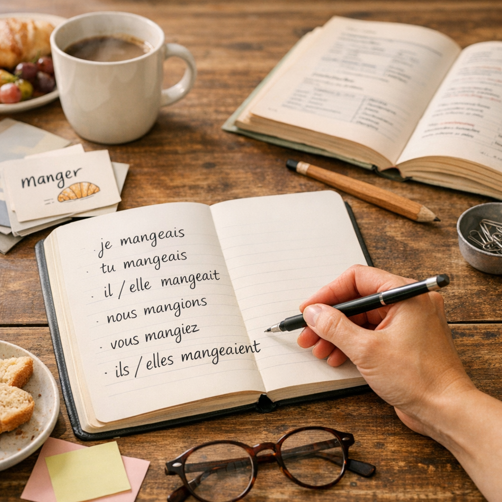 Méthode pas à pas pour conjuguer manger à l’imparfait