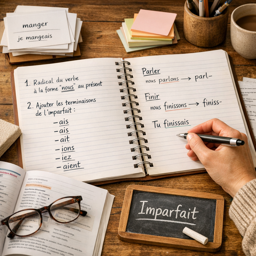 Formation de l’imparfait&nbsp;: terminaisons et méthode pas à pas